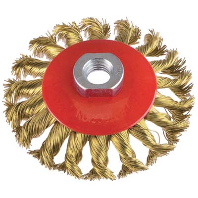 SPAZZOLA ACCIAIO RITORTO CONICA + FILETTO PG  468.35 MM 120 F.M14