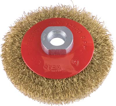 SPAZZOLA ACCIAIO CONICA + FILETTO PG - 467.00 MM  90 F.M14- 2 pezzi