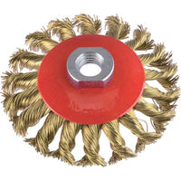 SPAZZOLA ACCIAIO RITORTO CONICA + FILETTO PG  468.30 MM 100 F.M14