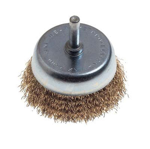 SPAZZOLA ACCIAIO A TAZZA + GAMBO PG - 485.20 MM 85 G.MM 6X25- 2 pezzi