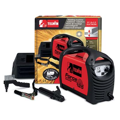 SALDATRICE INVERTER FORCE 125 TELWIN  VOLT 230 A   80 ACCESSORIATA
