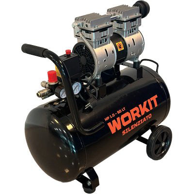 COMPRESSORE AC SILENZIATO WORKIT  SECCO LT 50 HP 1,0