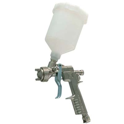 AEROGRAFO AC + SERBATOIO NYLON SUPERIORE ANI  LT 0,5 UGELLO MM 1,5 ATTACCO DADO CAPETTATO