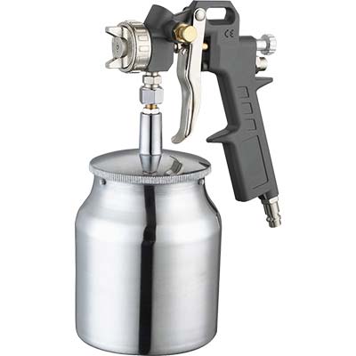 AEROGRAFO AC + SERBATOIO ALLUMINIO INFERIORE EFFE  LT 1,0 UGELLO MM 1,8 ATTACCO RAPIDO