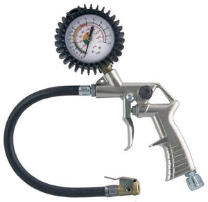 PISTOLA GONFIAGGIO AC ATTACCO CAPETTATO 25/D ANI  ALLUMINIO NICHELATO