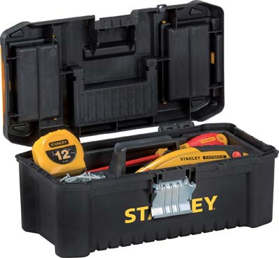 CASSETTA PORTAUTENSILI ESSENTIAL STANLEY  12,5 CHIUSURA METAL CM 32X19 H.CM 13 STST175515