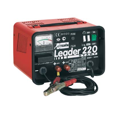 CARICABATTERIA LEADER 220 TELWIN  START VOLT 12/24 AH 30/180/400