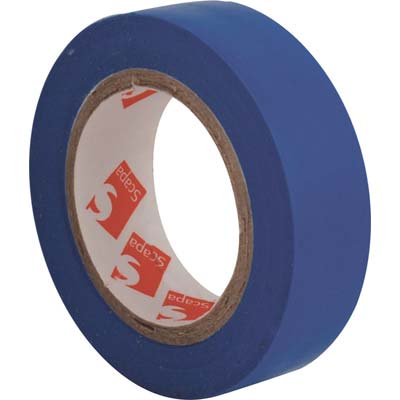 NASTRO PVC ISOLANTE SCAPA - AZZURRO MM 15 ML 10- 20 pezzi