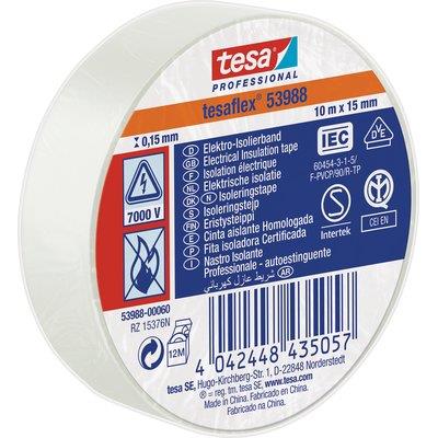 NASTRO PVC ISOLANTE IMQ TESA - BIANCO MM 15 ML 10- 20 pezzi