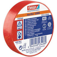 NASTRO PVC ISOLANTE IMQ TESA - ROSSO MM 19 ML 25- 10 pezzi
