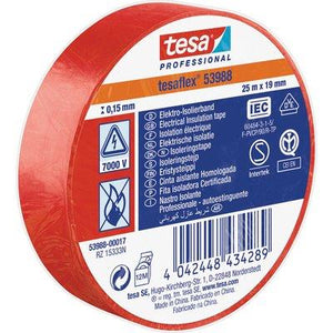 NASTRO PVC ISOLANTE IMQ TESA - ROSSO MM 19 ML 25- 10 pezzi