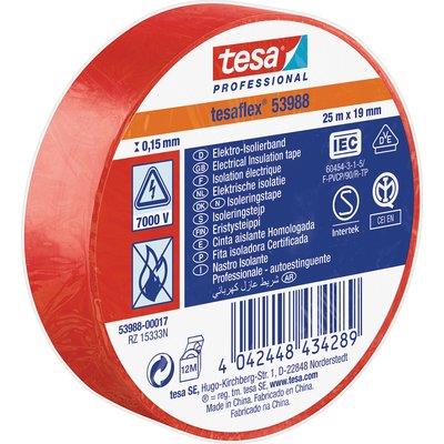 NASTRO PVC ISOLANTE IMQ TESA - ROSSO MM 19 ML 25- 10 pezzi