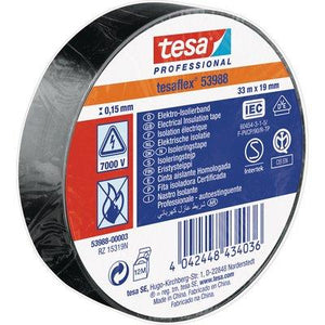 NASTRO PVC ISOLANTE IMQ TESA - NERO MM 19 ML 33- 10 pezzi