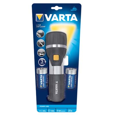 TORCIA LED DAY LIGHT VARTA - LED 7 2XTORCIA D INCLUSE- 1 confezioni