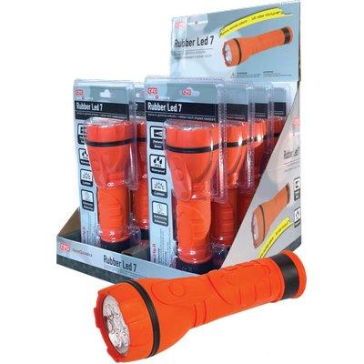 TORCIA LED RUBBER LED 7 EXPO LUCE QUADRA - LUMEN 115 2XTORCIE D NON INCLUSE CF=PZ 8- 1 confezioni