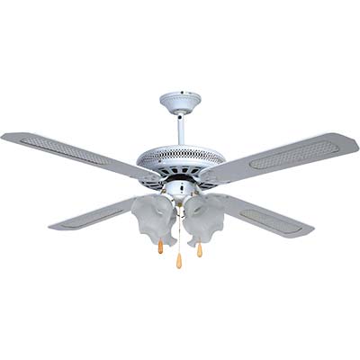 VENTILATORE DA SOFFITTO COUNTRY EFFE  BIANCO VOLT 230 WATT 70 CM 130 VEL 3 +4 LUCI + INV