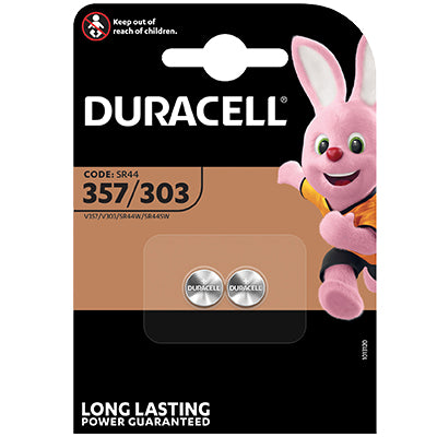 PILA SPECIALISTICA 357/303 DURACELL - OSSIDO ARGENTO VOLT 1,5 CF=PZ 2- 10 confezioni