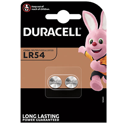 PILA SPECIALISTICA LR54 DURACELL - ALCALINA VOLT 1,5 CF=PZ 2- 10 confezioni