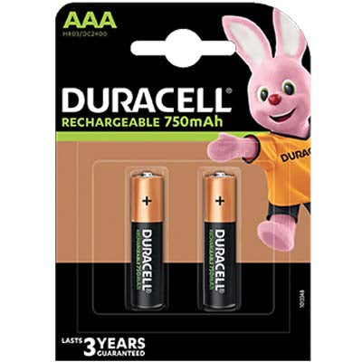 PILA MINI STILO AAA RICARICABILE DURACELL - VOLT 1,2 MAH 750 CF=PZ 2- 10 confezioni