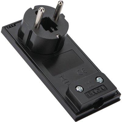 SPINA MOBILE RIBASSATA SCHUKO CLOCK FME - NERO 2P+T 16A- 2 pezzi