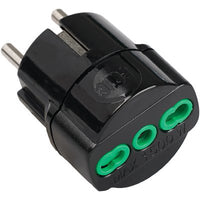 ADATTATORE SCHUKO-16A BIPASSO FME - NERO 2P+T- 5 pezzi