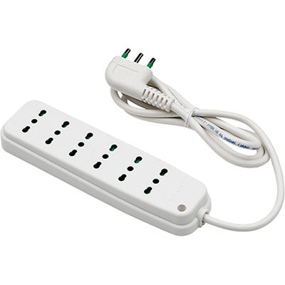 MULTIPRESA BIPASSO RETAIL FME - BIANCO POSTI 6 2P+T 16A n°XMMQ 3X10 MT 15- 2 pezzi