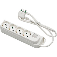 MULTIPRESA BIPASSO SCHUKO + INT.LUM RETAIL FME - BIANCO POSTI 4 2P+T 16A n°XMMQ 3X10 MT 15- 2 pezzi