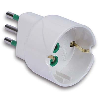 ADATTATORE SCHUKO GARANTI - BIANCO 2P+T 10A- 10 pezzi