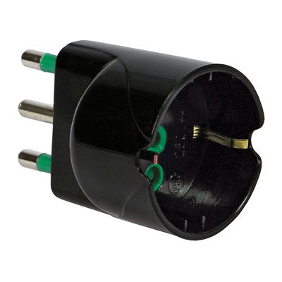 ADATTATORE SCHUKO GARANTI - NERO 2P+T 16A- 10 pezzi