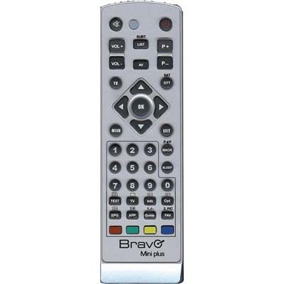 TELECOMANDO UNIVERSALE MINI PLUS BRAVO  TV + DTT MEMORIA BANCHI 2