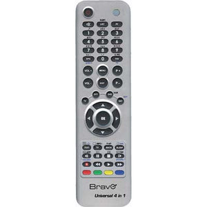 TELECOMANDO UNIVERSALE 4 IN 1 BRAVO  TV + DTT + DVD + SKY MEMORIA BANCHI 4
