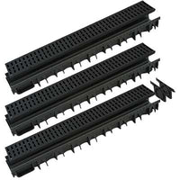 CANALETTA + GRIGLIA KIT PLASTICA - CM 13X100 H.CM 5 CF=KT 3- 1 confezioni