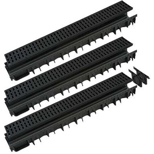 CANALETTA + GRIGLIA KIT PLASTICA - CM 13X100 H.CM 5 CF=KT 3- 1 confezioni