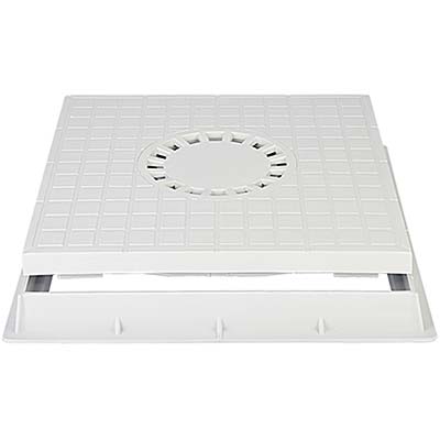 CHIUSINO SIFONATO X POZZETTO DERIVAZIONE  PLASTICA CM 30X30 + TELAIO