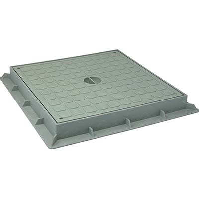 CHIUSINO DI DERIVAZIONE  PLASTICA CM 40X40 + TELAIO