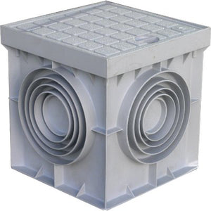 POZZETTO DERIVAZIONE + CHIUSINO - PLASTICA CM 20X20- 2 pezzi