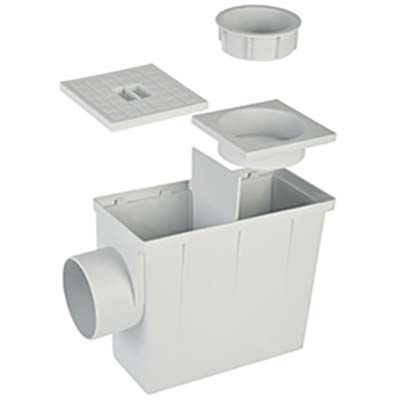 POZZETTO DERIVAZIONE PLUVIALE - PLASTICA MM 80/100- 2 pezzi