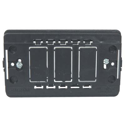 SUPPORTO FRUTTI VENUS MARLANVIL - PC NERO POSTI 3- 25 pezzi