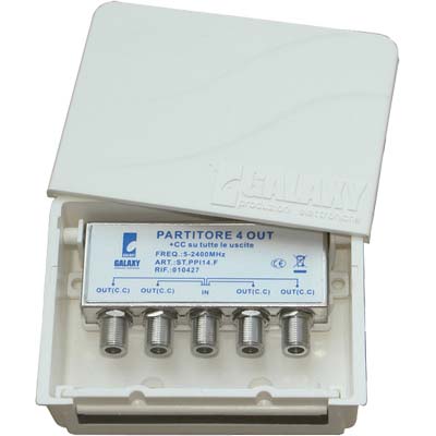 PARTITORE TV SAT ESTERNO  INGRESSO 1 USCITE 4+CC