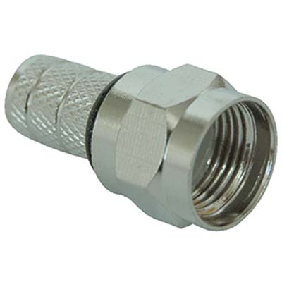 CONNETTORE F A VITE COASSIALE TV - X MM 5,0 CF=PZ 10- 5 confezioni