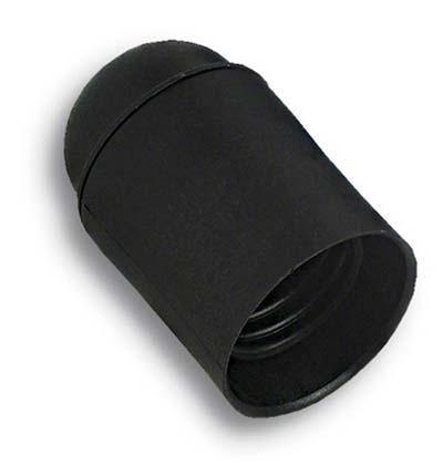 PORTALAMPADA CAMICIA LISCIA - RESINA NERO E27 M10X1- 25 pezzi