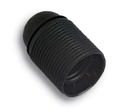 PORTALAMPADA CAMICIA FILETTATA - RESINA NERO E27 M10X1- 25 pezzi