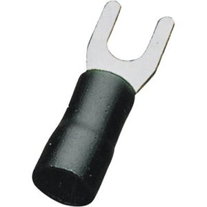 TERMINALE A FORCELLA A STRINGERE - NERO X CAVO MMQ 4,0/6,0 FORO MM 6,0 CF=PZ 15- 12 confezioni