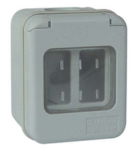 INVOLUCRO A PARETE + PORTELLA IP44 MARLANVIL - POSTI 2 MM 66X82 H.MM 57 X VENUS- 6 pezzi