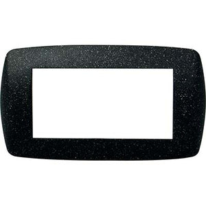 PLACCA COPRIFRUTTI MILLENIUM MARLANVIL - NERO FLASH POSTI 4 MM 150X83- 2 pezzi