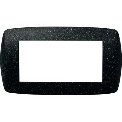 PLACCA COPRIFRUTTI MILLENIUM MARLANVIL - NERO FLASH POSTI 4 MM 150X83- 2 pezzi