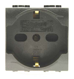 PRESA SCHUKO + SICUREZZA ONDA MARLANVIL - VOLT 250 A 10/16 2P+T- 3 pezzi