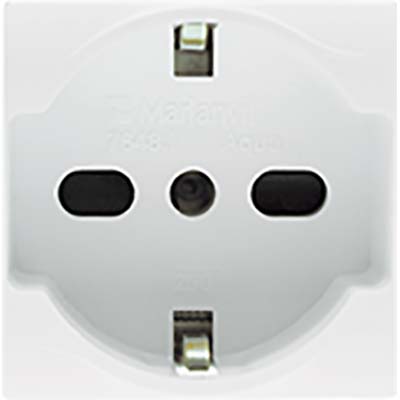 PRESA SCHUKO + SICUREZZA AQUA MARLANVIL - VOLT 250 A 10/16 2P+T- 6 pezzi