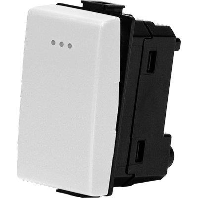 PULSANTE UNIPOLARE ABM - BIANCO VOLT 250 A 16- 8 pezzi