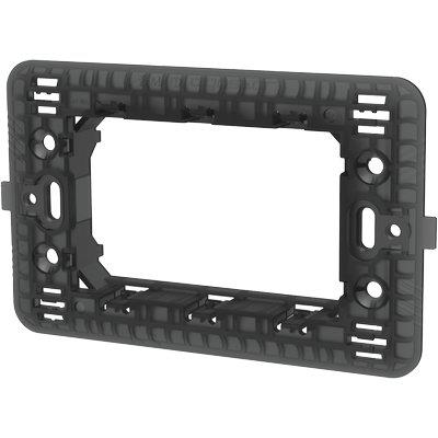 SUPPORTO FRUTTI ABM - PC NERO POSTI 3- 8 pezzi